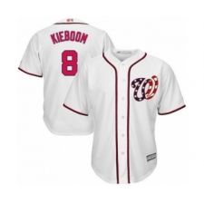 Youth Washington Nationals #8 Carter Kieboom Authentic White Home Cool Base Baseball Player Jersey