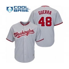 Youth Washington Nationals #48 Javy Guerra Authentic Grey Road Cool Base Baseball Player Jersey