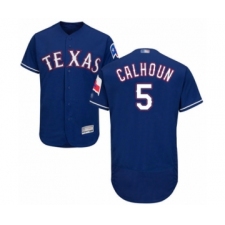 Men's Texas Rangers #5 Willie Calhoun Royal Blue Alternate Flex Base Authentic Collection Baseball Player Jersey