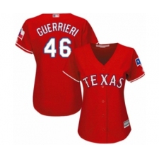 Women's Texas Rangers #46 Taylor Guerrieri Authentic Red Alternate Cool Base Baseball Player Jersey