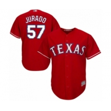 Youth Texas Rangers #57 Ariel Jurado Authentic Red Alternate Cool Base Baseball Player Jersey