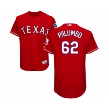 Men's Texas Rangers #62 Joe Palumbo Red Alternate Flex Base Authentic Collection Baseball Player Jersey