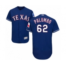 Men's Texas Rangers #62 Joe Palumbo Royal Blue Alternate Flex Base Authentic Collection Baseball Player Jersey