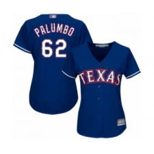 Women's Texas Rangers #62 Joe Palumbo Authentic Royal Blue Alternate 2 Cool Base Baseball Player Jersey