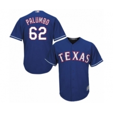 Youth Texas Rangers #62 Joe Palumbo Authentic Royal Blue Alternate 2 Cool Base Baseball Player Jersey