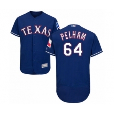Men's Texas Rangers #64 C.D. Pelham Royal Blue Alternate Flex Base Authentic Collection Baseball Player Jersey