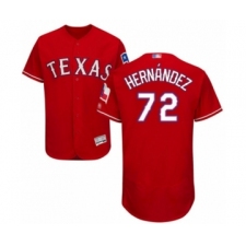 Men's Texas Rangers #72 Jonathan Hernandez Red Alternate Flex Base Authentic Collection Baseball Player Jersey