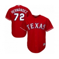 Youth Texas Rangers #72 Jonathan Hernandez Authentic Red Alternate Cool Base Baseball Player Jersey
