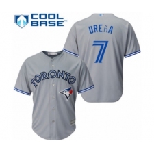 Youth Toronto Blue Jays #7 Richard Urena Authentic Grey Road Baseball Player Jersey