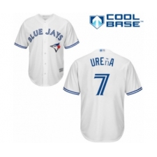 Youth Toronto Blue Jays #7 Richard Urena Authentic White Home Baseball Player Jersey