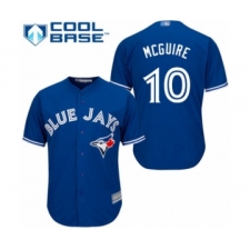 Youth Toronto Blue Jays #10 Reese McGuire Authentic Blue Alternate Baseball Player Jersey