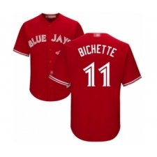 Youth Toronto Blue Jays #11 Bo Bichette Authentic Scarlet Alternate Baseball Player Jersey