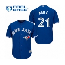 Youth Toronto Blue Jays #21 Luke Maile Authentic Blue Alternate Baseball Player Jersey