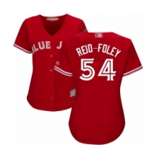 Women's Toronto Blue Jays #54 Sean Reid-Foley Authentic Scarlet Alternate Baseball Player Jersey