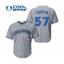 Youth Toronto Blue Jays #57 Trent Thornton Authentic Grey Road Baseball Player Jersey