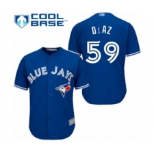 Youth Toronto Blue Jays #59 Yennsy Diaz Authentic Blue Alternate Baseball Player Jersey