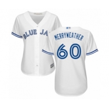 Women's Toronto Blue Jays #60 Julian Merryweather Authentic White Home Baseball Player Jersey