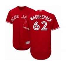 Men's Toronto Blue Jays #62 Jacob Waguespack Scarlet Alternate Flex Base Authentic Collection Alternate Baseball Player Jersey