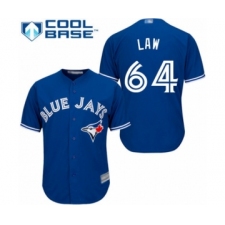 Youth Toronto Blue Jays #64 Derek Law Authentic Blue Alternate Baseball Player Jersey