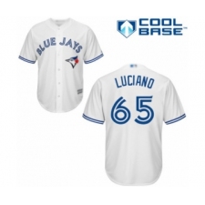 Youth Toronto Blue Jays #65 Elvis Luciano Authentic White Home Baseball Player Jersey