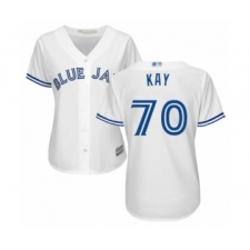 Women's Toronto Blue Jays #70 Anthony Kay Authentic White Home Baseball Player Jersey