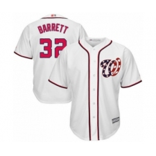 Youth Washington Nationals #32 Aaron Barrett Authentic White Home Cool Base Baseball Player Jersey