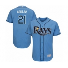 Men's Tampa Bay Rays #21 Jesus Aguilar Columbia Alternate Flex Base Authentic Collection Baseball Player Jersey