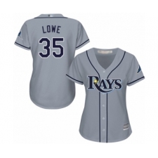 Women's Tampa Bay Rays #35 Nate Lowe Authentic Grey Road Cool Base Baseball Player Jersey