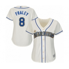 Women's Seattle Mariners #8 Jake Fraley Authentic Cream Alternate Cool Base Baseball Player Jersey
