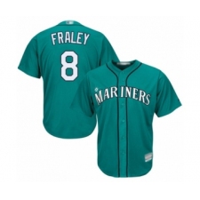 Youth Seattle Mariners #8 Jake Fraley Authentic Teal Green Alternate Cool Base Baseball Player Jersey