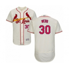 Men's St. Louis Cardinals #30 Tyler Webb Cream Alternate Flex Base Authentic Collection Baseball Player Jersey