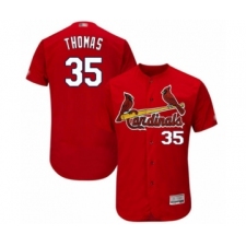 Men's St. Louis Cardinals #35 Lane Thomas Red Alternate Flex Base Authentic Collection Baseball Player Jersey