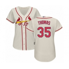 Women's St. Louis Cardinals #35 Lane Thomas Authentic Cream Alternate Cool Base Baseball Player Jersey