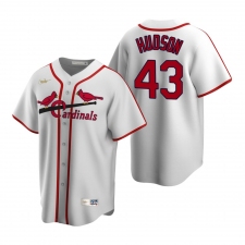 Men's Nike St. Louis Cardinals #43 Dakota Hudson White Cooperstown Collection Home Stitched Baseball Jerse