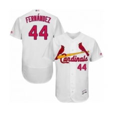 Men's St. Louis Cardinals #44 Junior Fernandez White Home Flex Base Authentic Collection Baseball Player Jersey