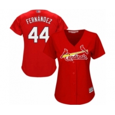 Women's St. Louis Cardinals #44 Junior Fernandez Authentic Red Alternate Cool Base Baseball Player Jersey