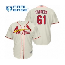 Youth St. Louis Cardinals #61 Genesis Cabrera Authentic Cream Alternate Cool Base Baseball Player Jersey