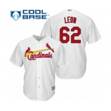 Youth St. Louis Cardinals #62 Daniel Ponce de Leon Authentic White Home Cool Base Baseball Player Jersey
