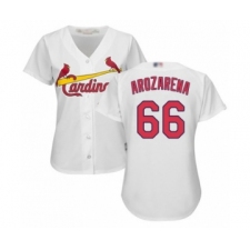 Women's St. Louis Cardinals #66 Randy Arozarena Authentic White Home Cool Base Baseball Player Jersey