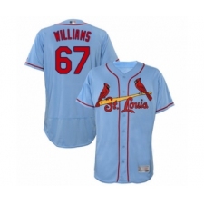 Men's St. Louis Cardinals #67 Justin Williams Light Blue Alternate Flex Base Authentic Collection Baseball Player Jersey