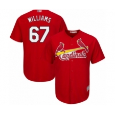 Youth St. Louis Cardinals #67 Justin Williams Authentic Red Alternate Cool Base Baseball Player Jersey