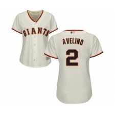 Women's San Francisco Giants #2 Abiatal Avelino Authentic Cream Home Cool Base Baseball Player Jersey
