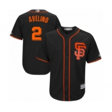 Youth San Francisco Giants #2 Abiatal Avelino Authentic Black Alternate Cool Base Baseball Player Jersey