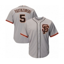Men's San Francisco Giants #5 Mike Yastrzemski Grey Alternate Flex Base Authentic Collection Baseball Player Jersey