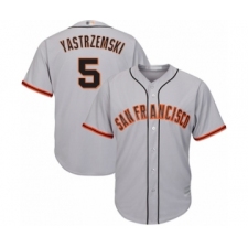 Youth San Francisco Giants #5 Mike Yastrzemski Authentic Grey Road Cool Base Baseball Player Jersey