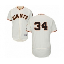Men's San Francisco Giants #34 Mike Gerber Cream Home Flex Base Authentic Collection Baseball Player Jersey