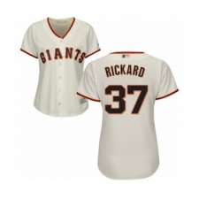 Women's San Francisco Giants #37 Joey Rickard Authentic Cream Home Cool Base Baseball Player Jersey
