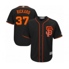 Youth San Francisco Giants #37 Joey Rickard Authentic Black Alternate Cool Base Baseball Player Jersey