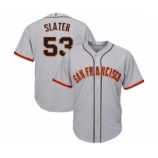 Youth San Francisco Giants #53 Austin Slater Authentic Grey Road Cool Base Baseball Player Jersey
