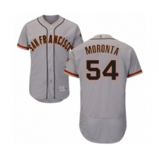 Men's San Francisco Giants #54 Reyes Moronta Grey Road Flex Base Authentic Collection Baseball Player Jersey